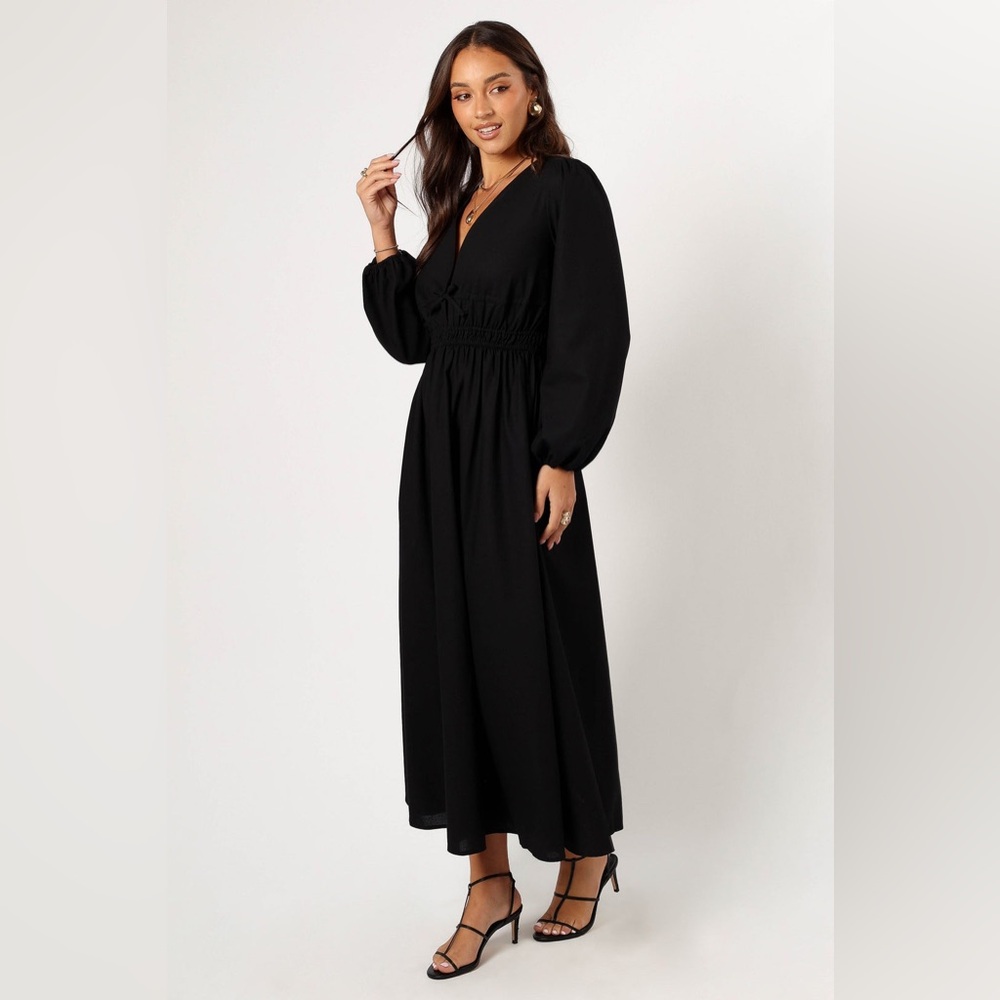 Petal & pup CECE LONG SLEEVE MAXI DRESS - BLACK - Picture 3 of 11